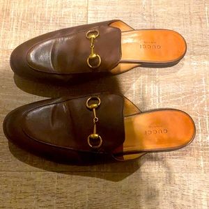 Authentic Gucci brown Princetown Mules 8